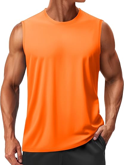 Men's Sleeveless Shirts Quick Dry Tank Tops for Men Sun Protection