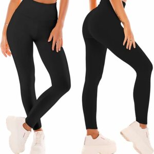 High Waisted Leggings for Women - Full Length Capri Buttery Soft Yoga Pants for Workout Athletic